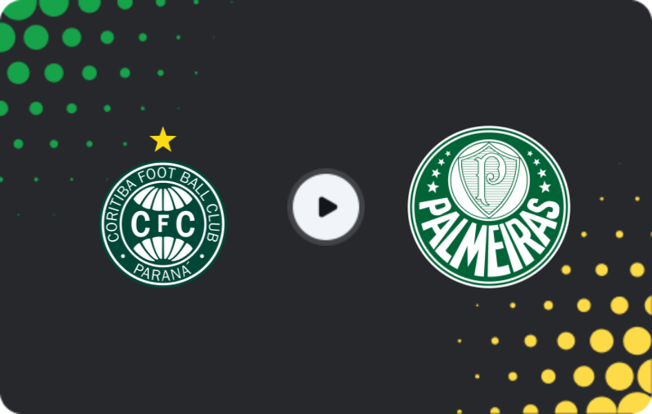 Where to watch Coritiba — Palmeiras, Serie A, 22.07.2026