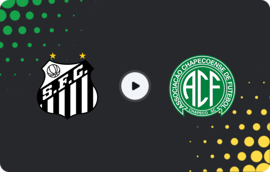 Where to watch Santos — Chapecoense, Serie A, 26.07.2026