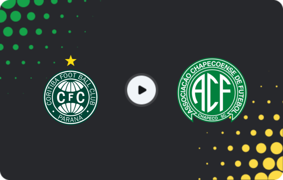 Where to watch Coritiba — Chapecoense, Serie A, 09.08.2026
