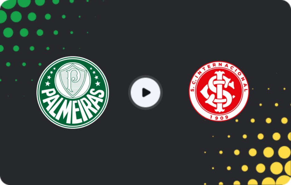 Where to watch Palmeiras — Internacional, Serie A, 09.08.2026