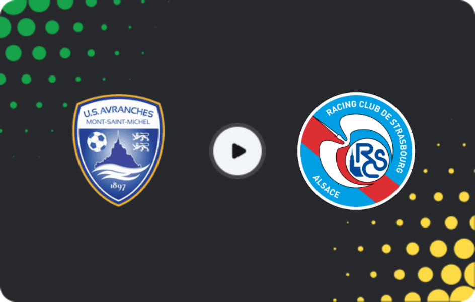 Where to watch Avranches — Strasbourg, Coupe de France, 10.01.2026