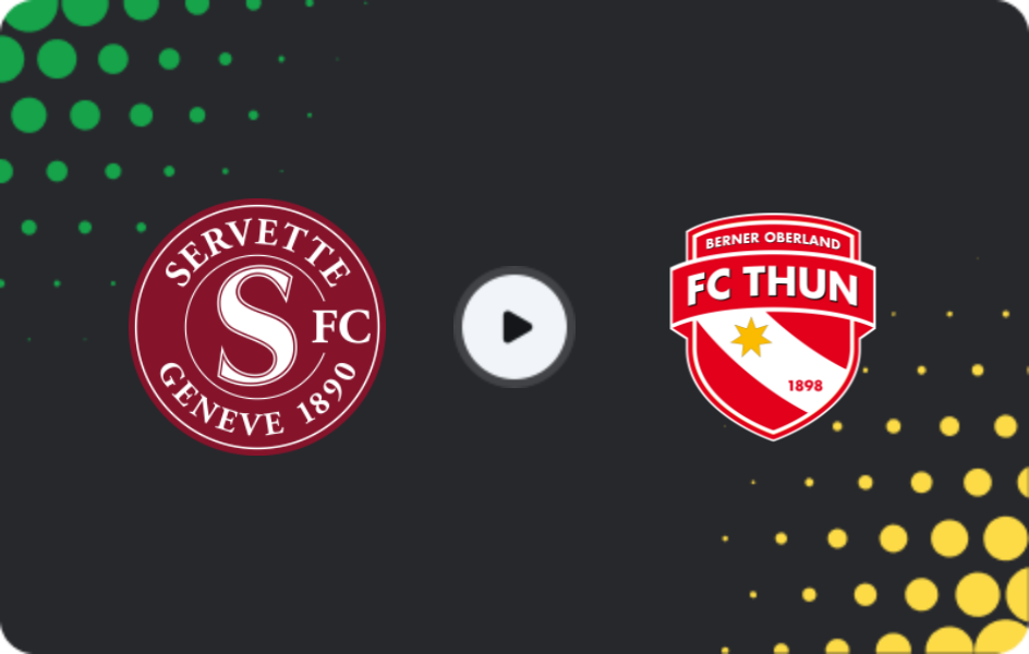 Where to watch Servette — Thun, Super League, 08.02.2026