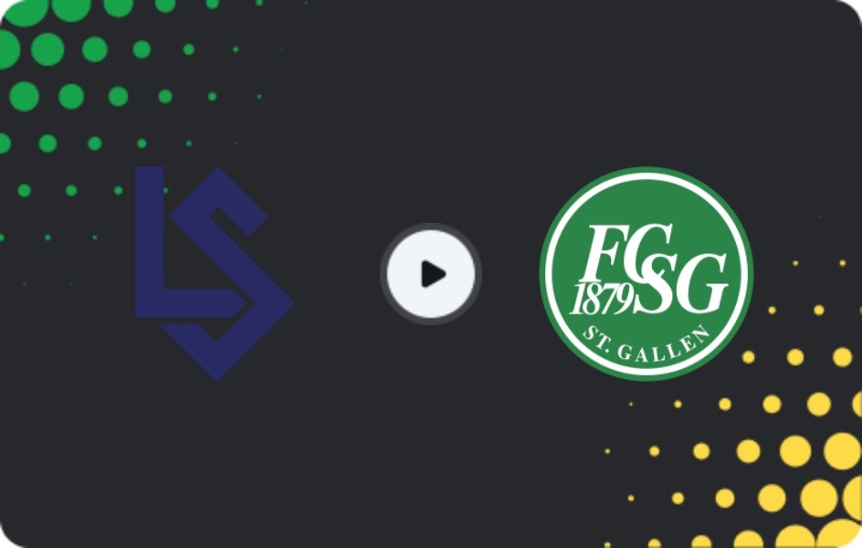 Where to watch Lausanne — St. Gallen, Super League, 08.02.2026