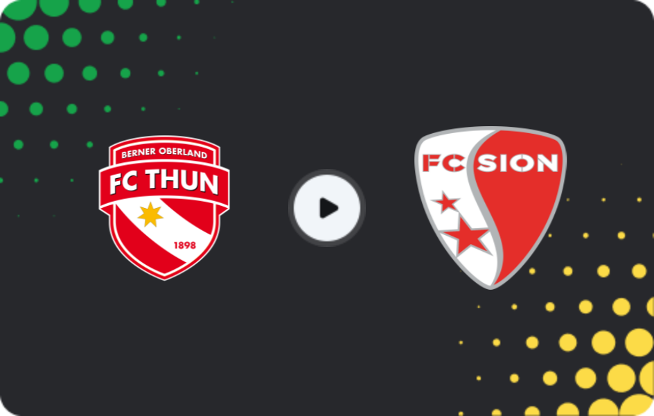 Where to watch Thun — Sion, Super League, 15.02.2026