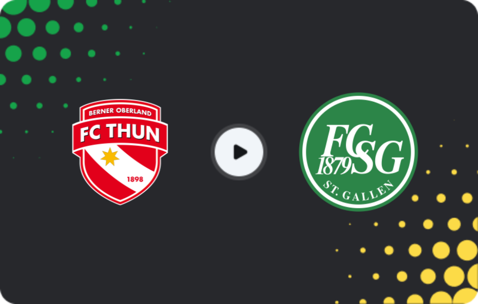Where to watch Thun — St. Gallen, Super League, 05.03.2026