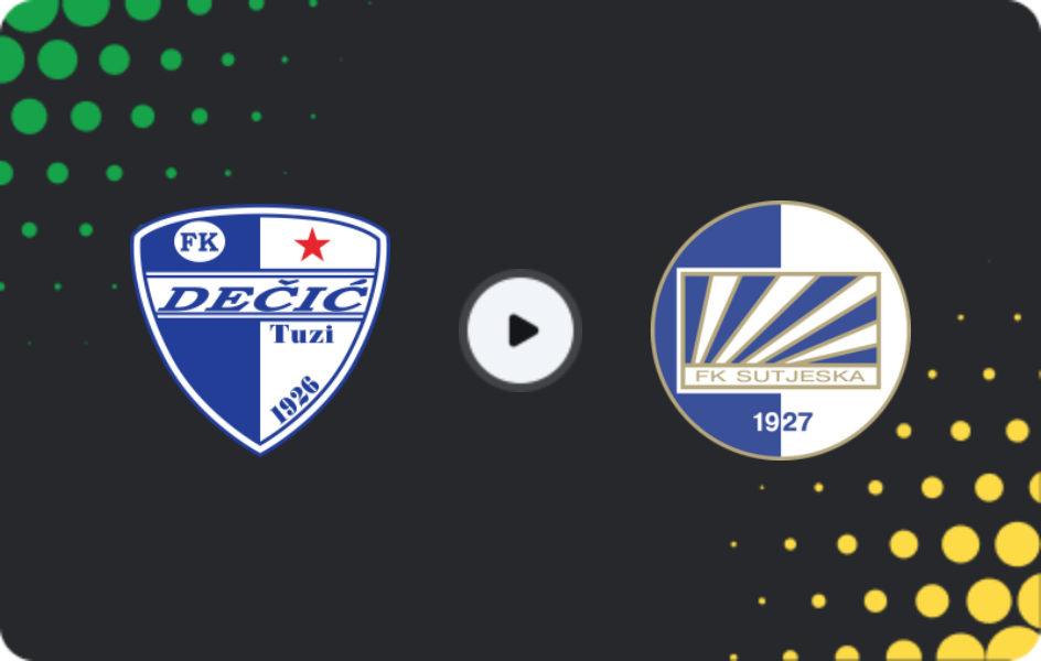Where to watch Dečić — Sutjeska, First League, 15.03.2026