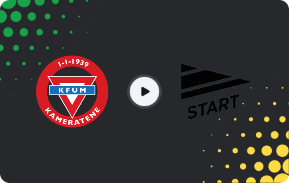 Where to watch KFUM Oslo — Start, Eliteserien, 15.03.2026