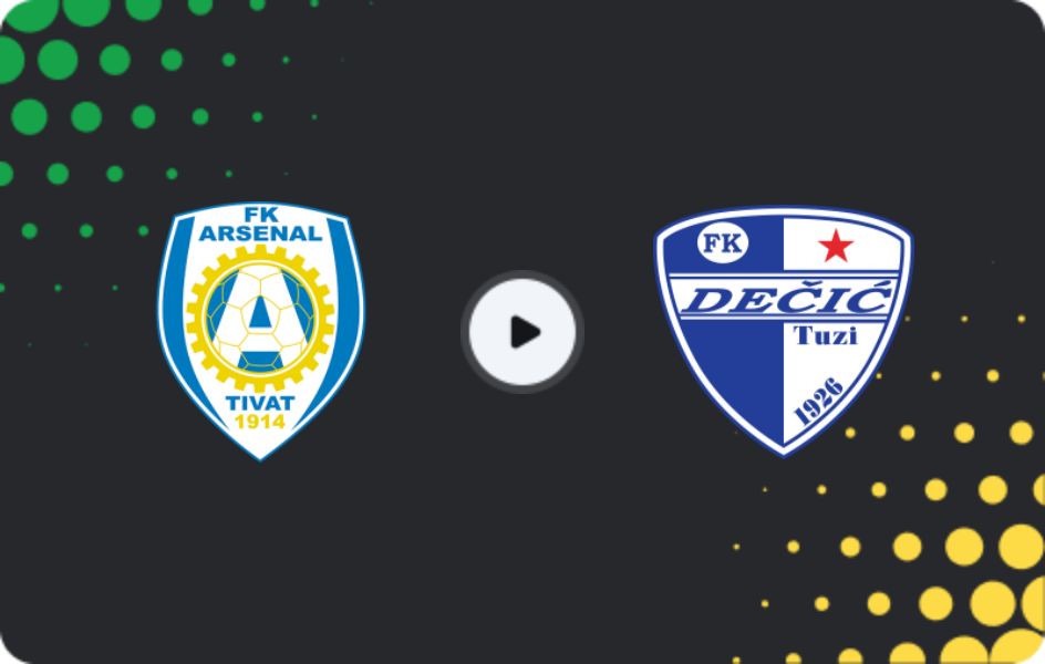 Where to watch Arsenal Tivat — Dečić, First League, 21.03.2026