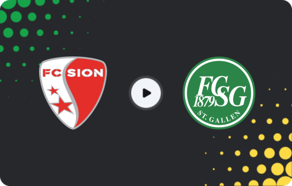 Where to watch Sion — St. Gallen, Super League, 21.03.2026