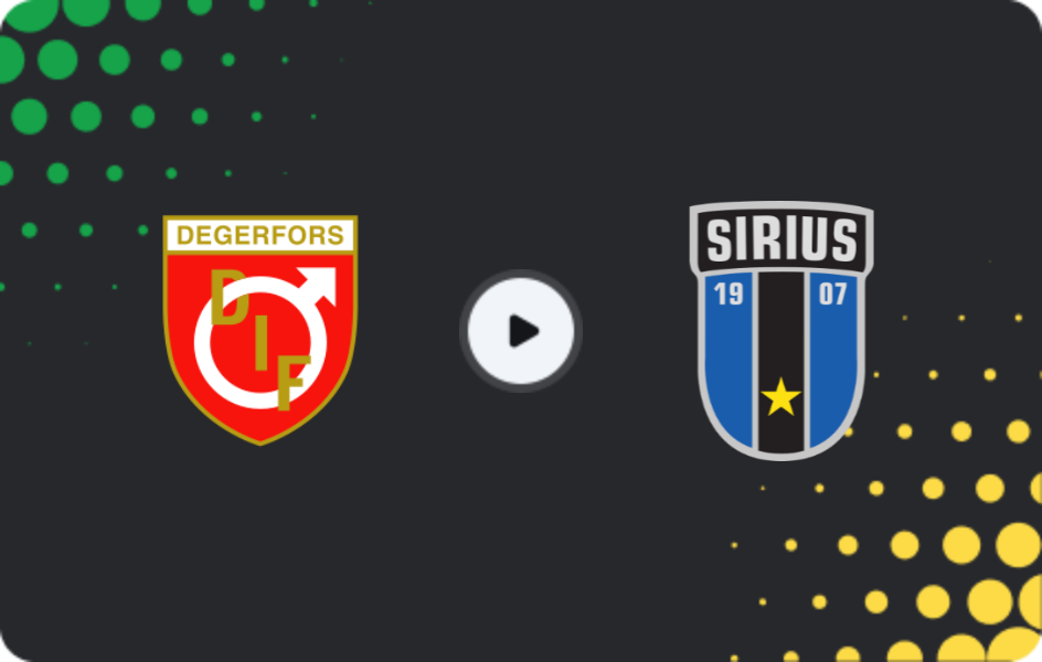 Where to watch Degerfors — Sirius, Allsvenskan, 05.04.2026