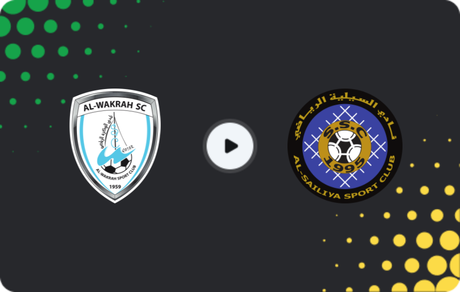 Where to watch Al Wakrah — Al-Sailiya, Stars League, 17.04.2026