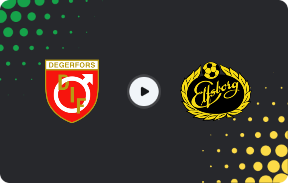 Where to watch Degerfors — Elfsborg, Allsvenskan, 19.04.2026
