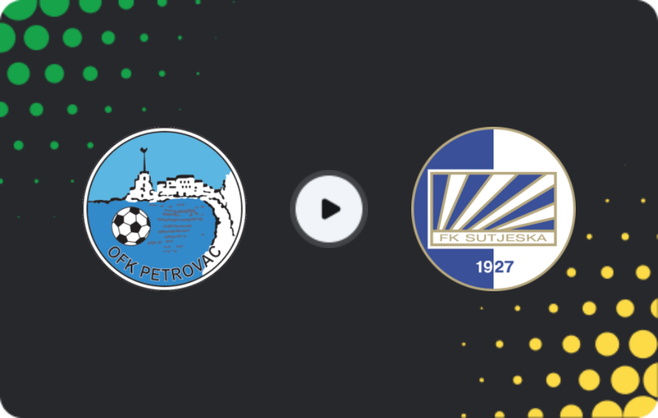 Where to watch Petrovac — Sutjeska, First League, 19.04.2026