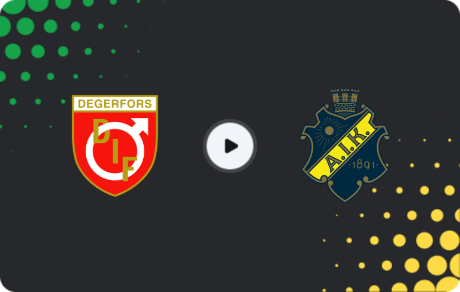 Where to watch Degerfors — AIK, Allsvenskan, 22.04.2026