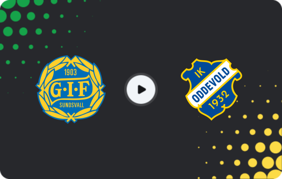 Where to watch GIF Sundsvall — Oddevold, Superettan, 03.05.2026