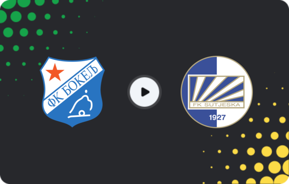 Where to watch Bokelj — Sutjeska, First League, 03.05.2026