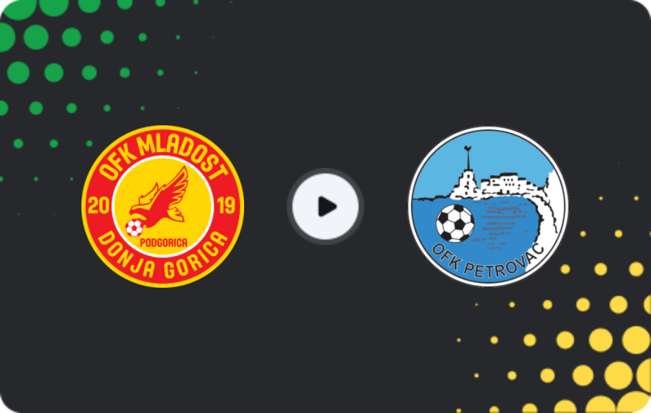 Where to watch Mladost DG — Petrovac, First League, 09.05.2026