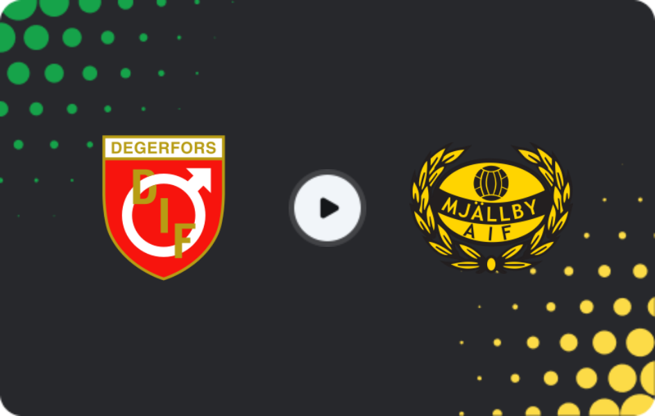 Where to watch Degerfors — Mjallby, Allsvenskan, 09.05.2026