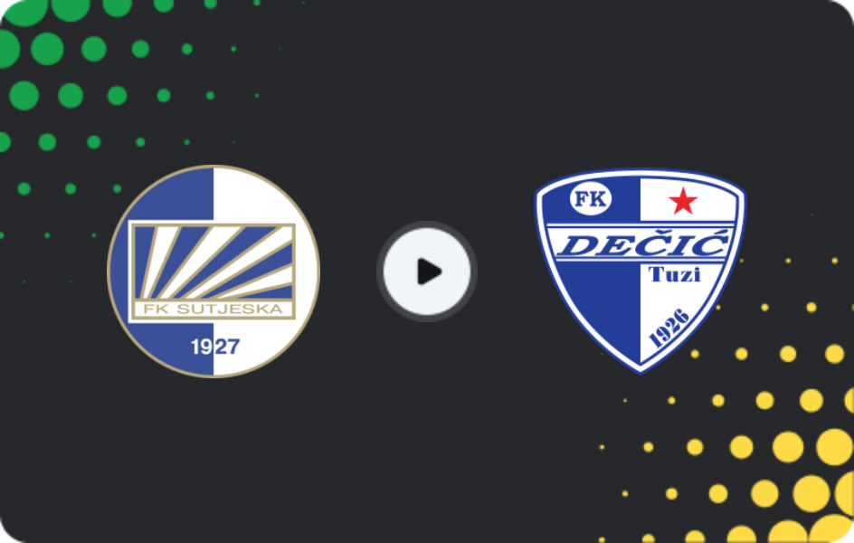 Where to watch Sutjeska — Dečić, First League, 13.05.2026