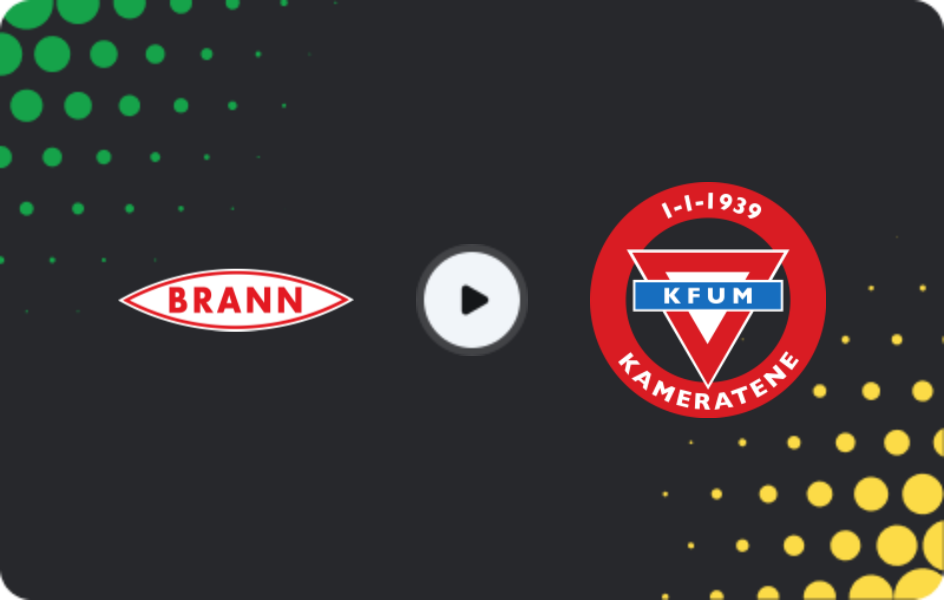 Where to watch Brann — KFUM Oslo, Eliteserien, 16.05.2026