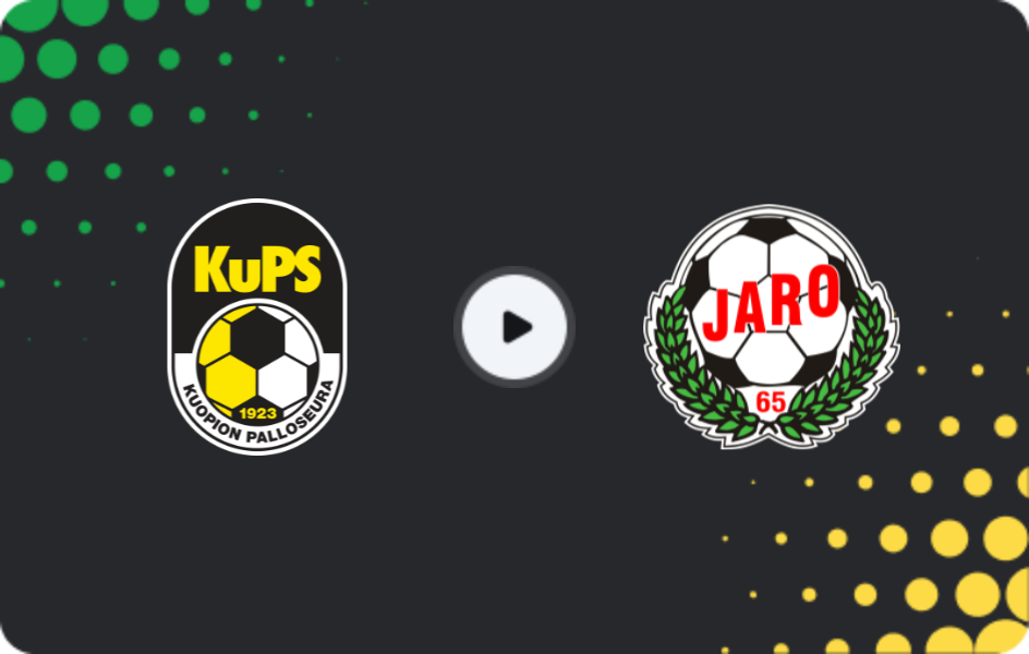 Where to watch KuPS — FF Jaro, Veikkausliiga, 20.05.2026