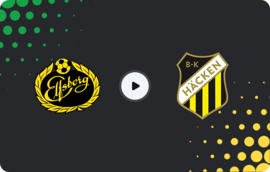 Where to watch Elfsborg — Hacken, Allsvenskan, 25.05.2026