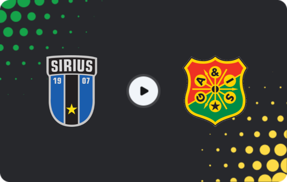 Where to watch Sirius — GAIS, Allsvenskan, 24.05.2026