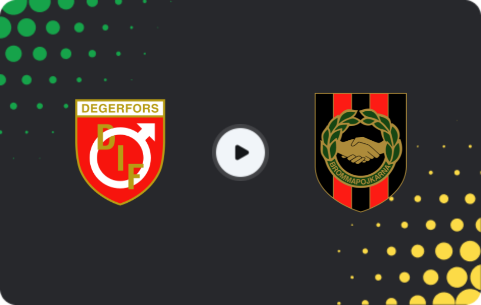 Where to watch Degerfors — Brommapojkarna, Allsvenskan, 31.05.2026