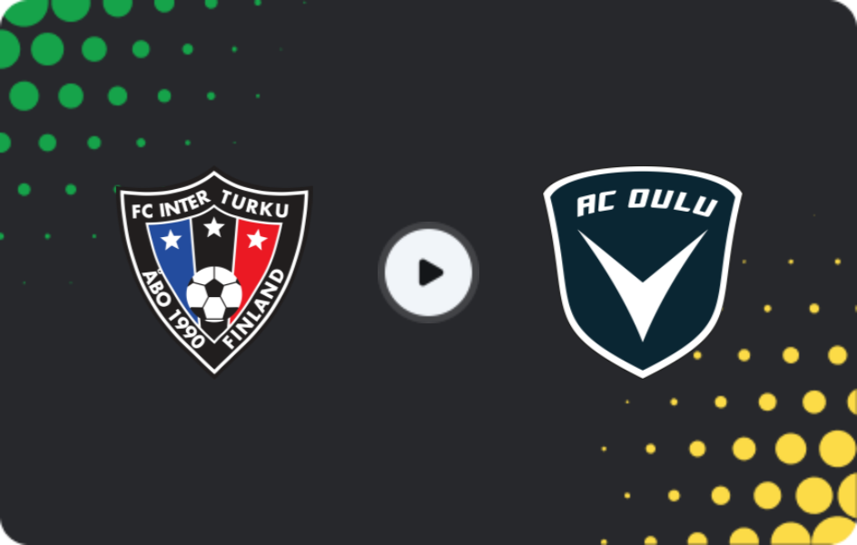 Where to watch Inter Turku — AC Oulu, Veikkausliiga, 13.06.2026