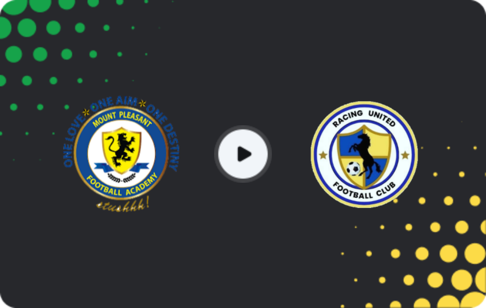 Where to watch Mount Pleasant — Racing United, Premier League, 11.01.2026