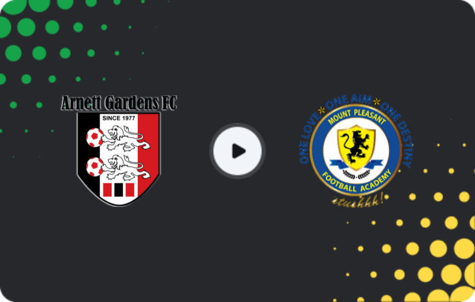 Where to watch Arnett Gardens — Mount Pleasant, Premier League, 21.01.2026