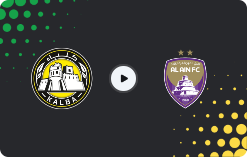 Where to watch Al-Ittihad Kalba — Al Ain, Pro League, 27.01.2026