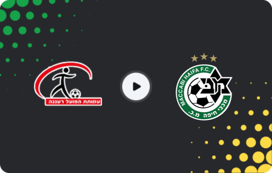 Where to watch Hapoel Ra'anana — Maccabi Haifa, State Cup, 14.01.2026
