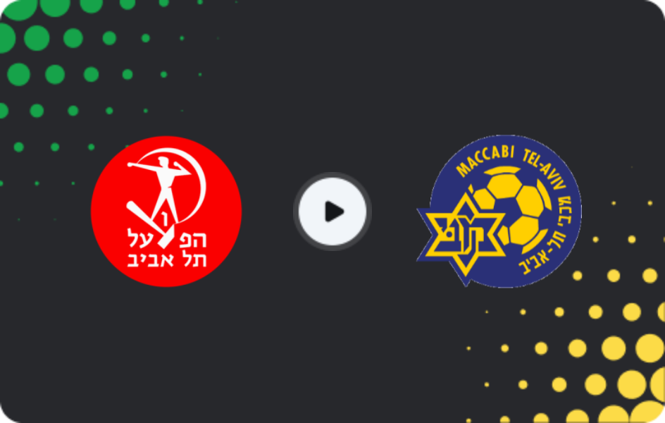 Where to watch Hapoel Tel Aviv — Maccabi Tel Aviv, State Cup, 14.01.2026