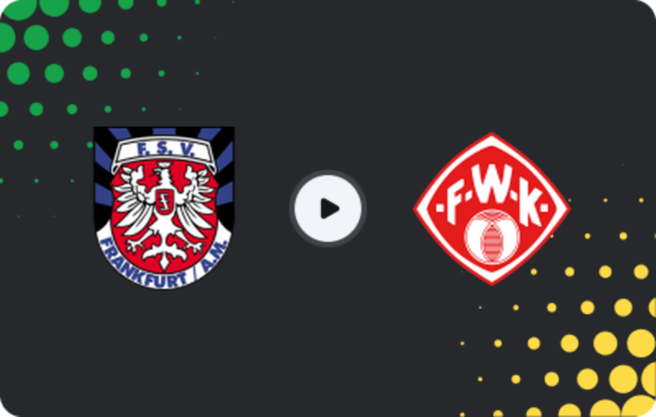 Where to watch FSV Frankfurt — Würzburger Kickers, Friendlies Clubs, 31.01.2026