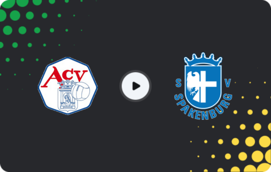 Where to watch ACV — Spakenburg, Tweede Divisie, 10.01.2026