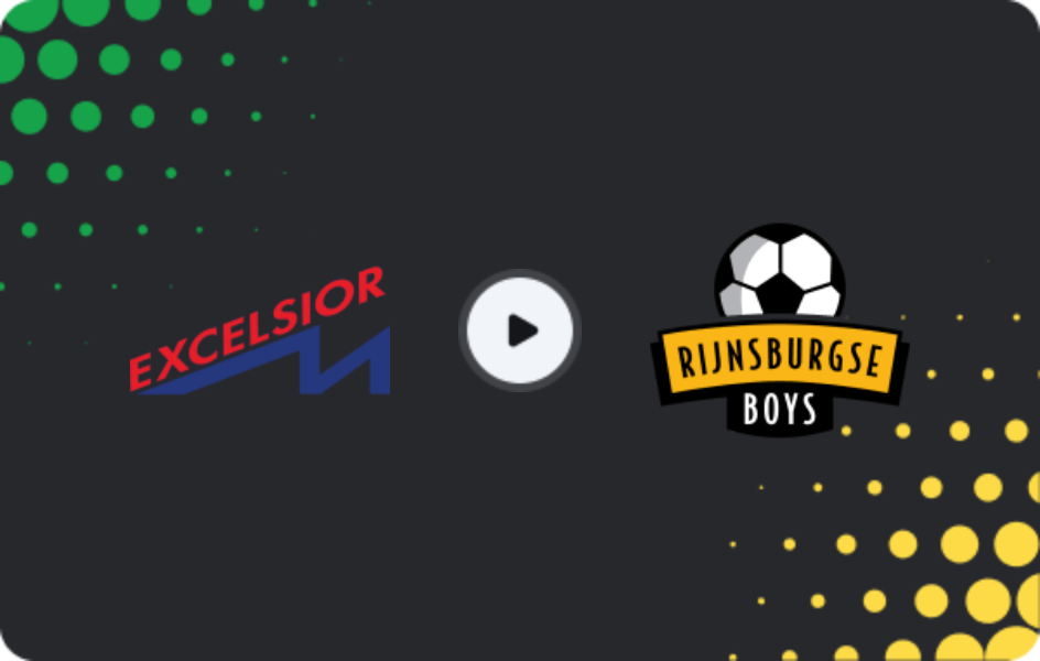 Where to watch Excelsior Maassluis — Rijnsburgse Boys, Tweede Divisie, 10.01.2026