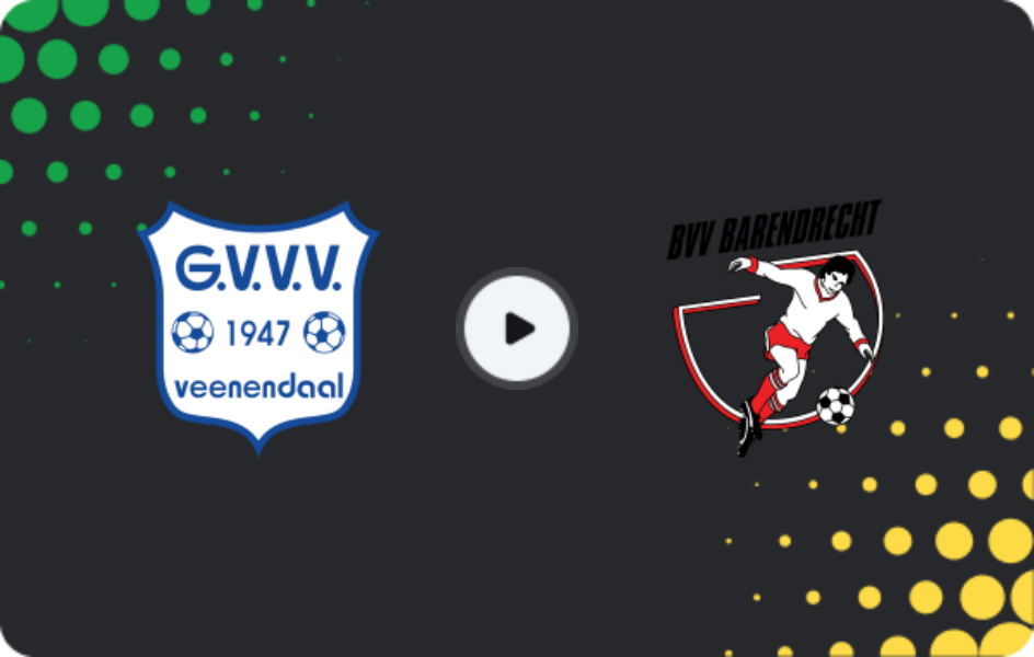 Where to watch GVVV Veenendaal — Barendrecht, Tweede Divisie, 10.01.2026