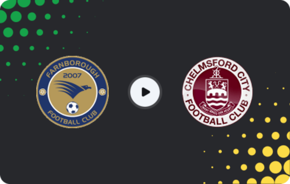 Where to watch Farnborough — Chelmsford City, National League - South, 10.01.2026