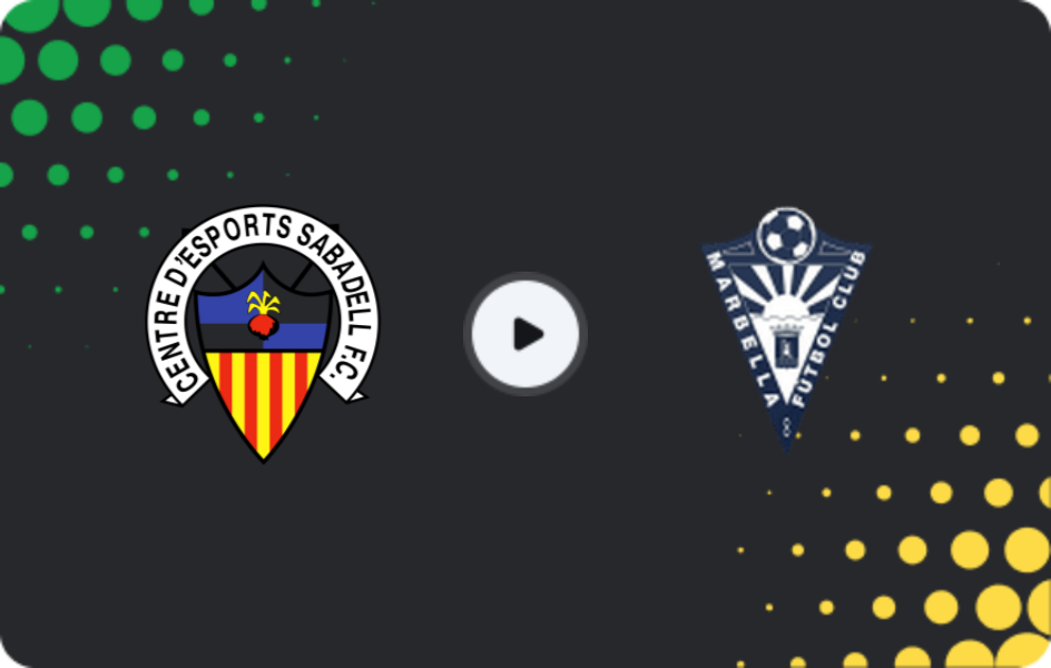 Where to watch Sabadell — Marbella, Primera Federación – Group 2, 11.01.2026