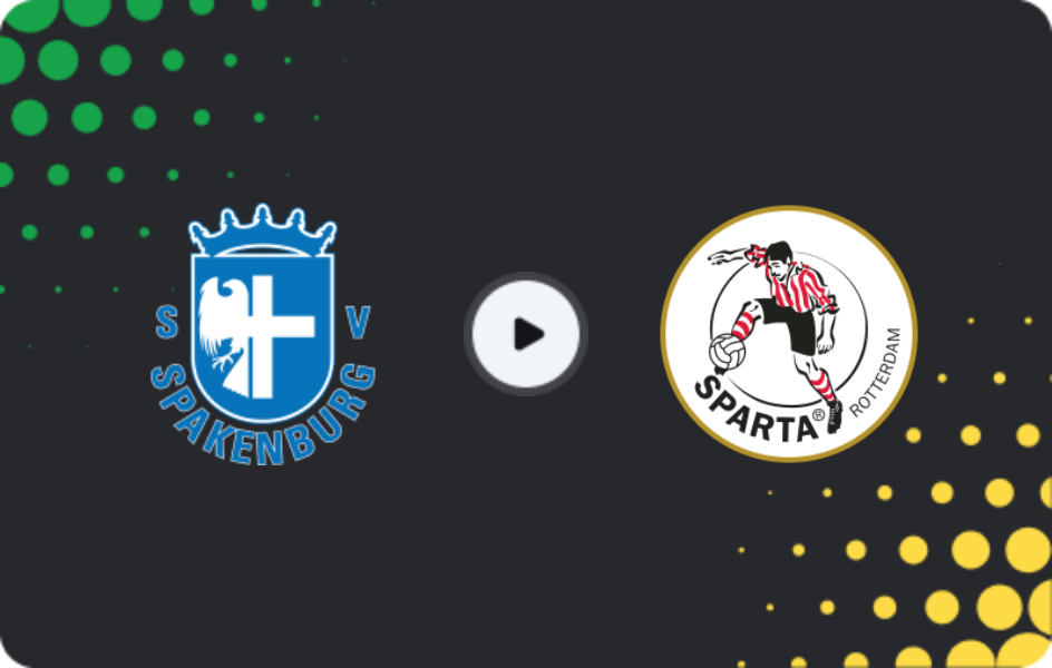 Where to watch Spakenburg — Sparta Rotterdam II, Tweede Divisie, 17.01.2026