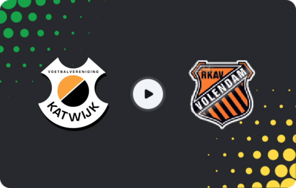 Where to watch Katwijk — RKAV Volendam, Tweede Divisie, 17.01.2026