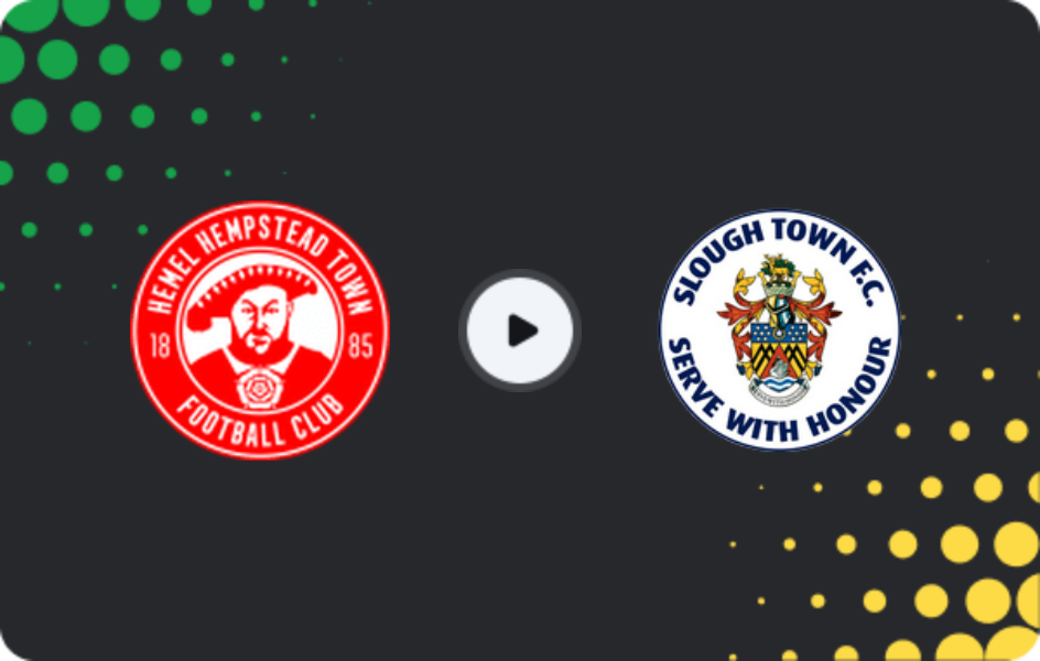 Where to watch Hemel Hempstead Town — Slough Town, National League - South, 17.01.2026