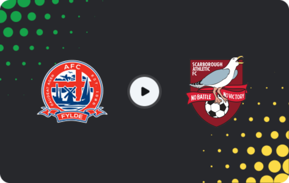 Where to watch AFC Fylde — Scarborough Athletic, National League - North, 17.01.2026