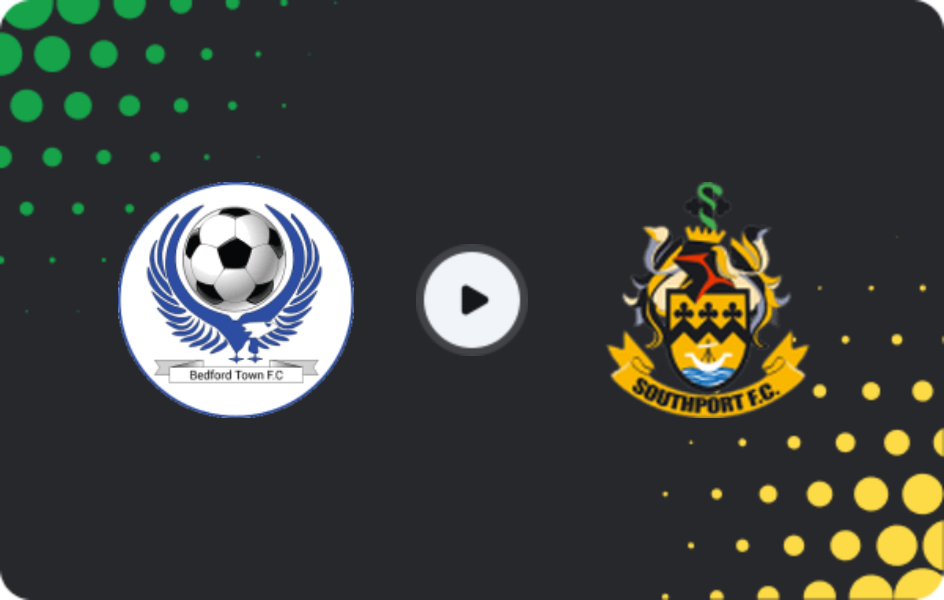 Where to watch Bedford Town — Southport, National League - North, 17.01.2026