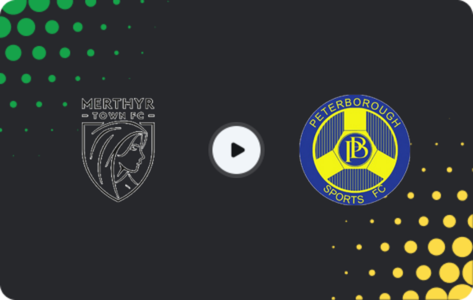 Where to watch Merthyr Town — Peterborough Sports, National League - North, 17.01.2026