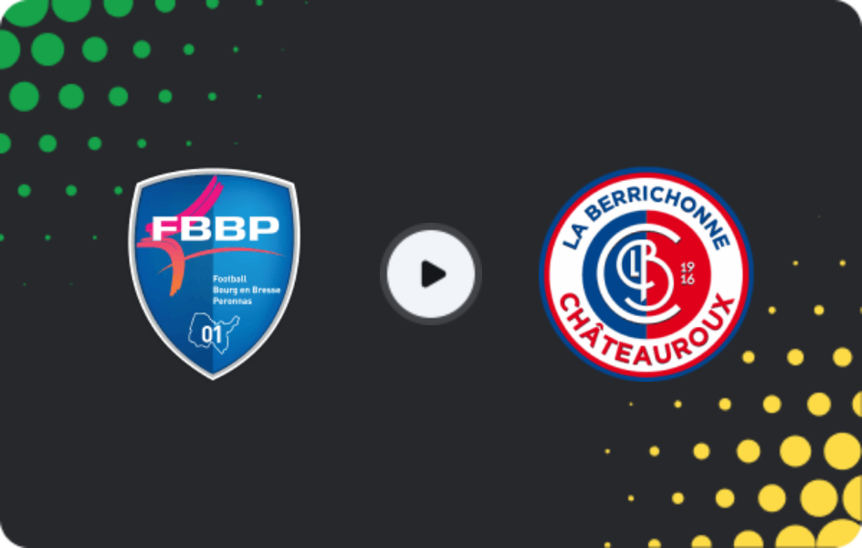 Where to watch Bourg-en-bresse 01 — Chateauroux, Championnat National, 23.01.2026