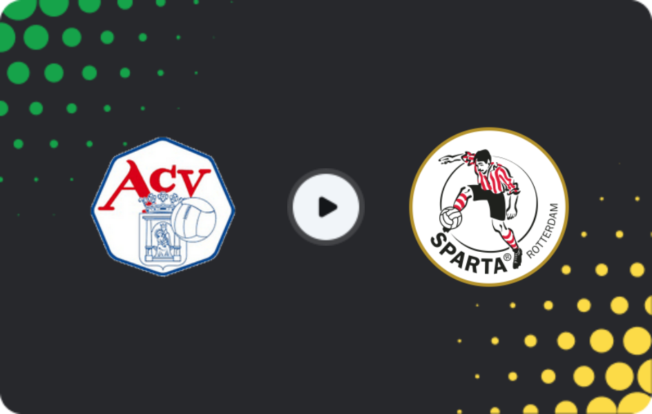Where to watch ACV — Sparta Rotterdam II, Tweede Divisie, 24.01.2026