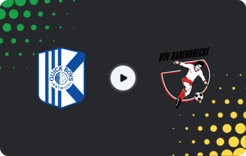 Where to watch Quick Boys — Barendrecht, Tweede Divisie, 24.01.2026
