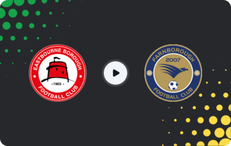 Where to watch Eastbourne Borough — Farnborough, National League - South, 24.01.2026
